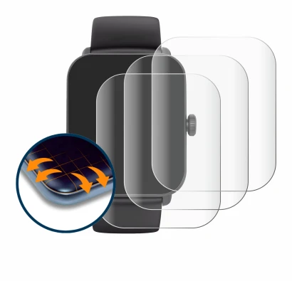 Image of the device Hama Smartwatch 6010 with a wide variety of screen protectors.