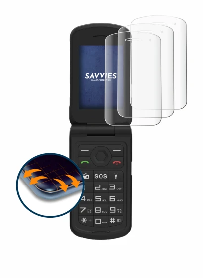 Image of the device AGM M10 with a wide variety of screen protectors.
