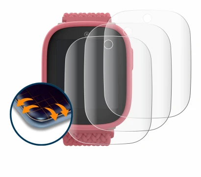 Image of the device Xplora X6 Play 2025 (2nd generation) with a wide variety of screen protectors.