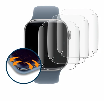 Image of the device Apple Watch Series 11 (42 mm) with a wide variety of screen protectors.