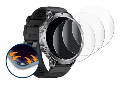 Image of the device LIGE EF13 1.85" with a wide variety of screen protectors.