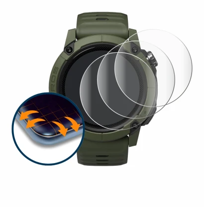 Image of the device Coros NOMAD with a wide variety of screen protectors.