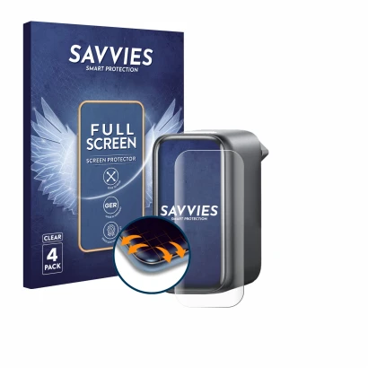 Front side of a product packaging with the brand logo Savvies. Next to it is the device Anker A2697 140W shown with the corres