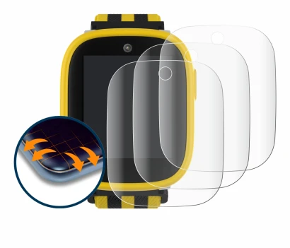 Image of the device Xplora X6 Play BVB-Edition with a wide variety of screen protectors.