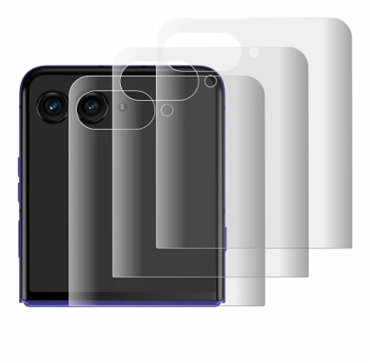Image of the device Motorola Razr 70 Ultra (Back display) with a wide variety of screen protectors.
