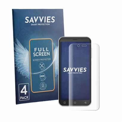 Front side of a product packaging with the brand logo Savvies. Next to it is the device Peaq PSP 500 shown with the correspond