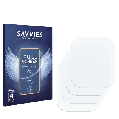 Front side of a product packaging with the brand logo Savvies. Next to it is the corresponding screen protector.