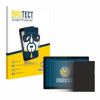 Front side of a product packaging with the brand logo BROTECT. Next to it is the device Lenovo ThinkPad X12 Detachable Gen 1 s
