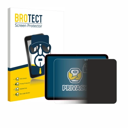 Front side of a product packaging with the brand logo BROTECT. Next to it is the device Apple iPad 10.9