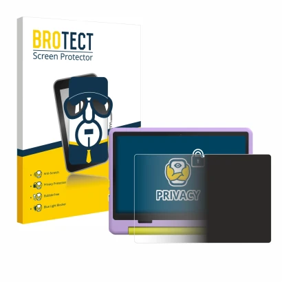 Front side of a product packaging with the brand logo BROTECT. Next to it is the device HotLight Hot1016 10" shown with the co