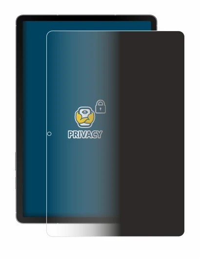 Image of the device Samsung Galaxy Tab S10 FE (portrait) with a wide variety of screen protectors.