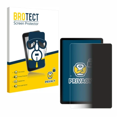 Front side of a product packaging with the brand logo BROTECT. Next to it is the device Samsung Galaxy Tab S10 Lite (portrait)