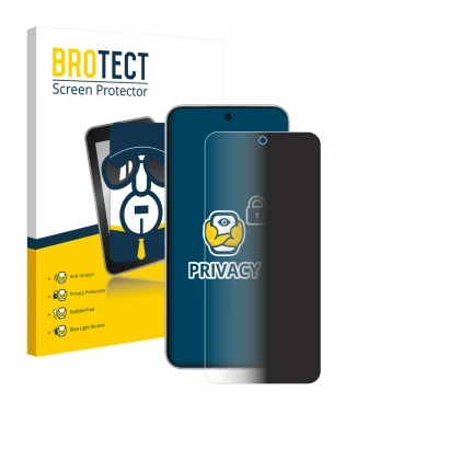 Front side of a product packaging with the brand logo BROTECT. Next to it is the device Oppo F31 Pro shown with the correspond