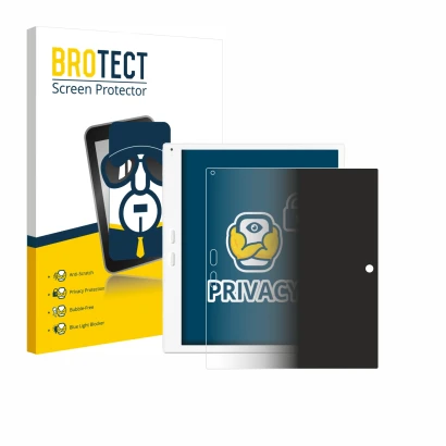 Front side of a product packaging with the brand logo BROTECT. Next to it is the device Bigme B10 10.3" shown with the corresp