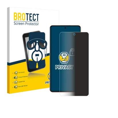 Front side of a product packaging with the brand logo BROTECT. Next to it is the device realme P4 Power shown with the corresp
