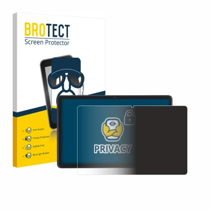 Front side of a product packaging with the brand logo BROTECT. Next to it is the device Acepad A171 10.4
