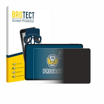 Front side of a product packaging with the brand logo BROTECT. Next to it is the device Teclast T60 Pro shown with the corresp
