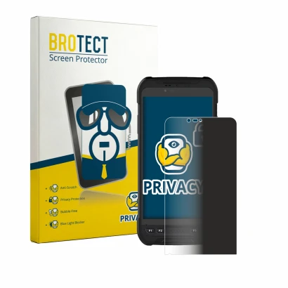 Front side of a product packaging with the brand logo BROTECT. Next to it is the device Stonex S60 shown with the correspondin