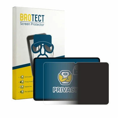 Front side of a product packaging with the brand logo BROTECT. Next to it is the device RedMagic Gaming Tablet 5 Pro shown wit