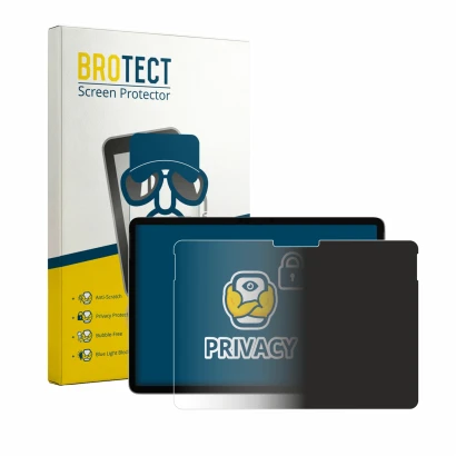 Front side of a product packaging with the brand logo BROTECT. Next to it is the device Microsoft Surface Pro 12 2026 shown wi