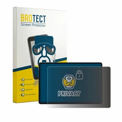 Front side of a product packaging with the brand logo BROTECT. Next to it is the device Teclast P50 2026 shown with the corres