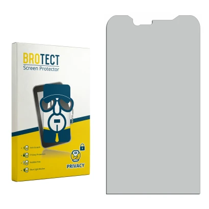 Front side of a product packaging with the brand logo BROTECT. Next to it is the corresponding screen protector.