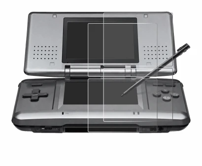 Image of the device Nintendo DS with a wide variety of screen protectors.
