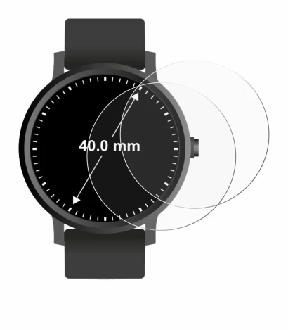 Image of the device Watches (Circular, ø: 40 mm) with a wide variety of screen protectors.