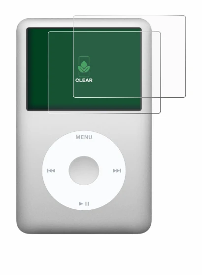 Image of the device Apple iPod classic 160 GB (7th Gen.) with a wide variety of screen protectors.