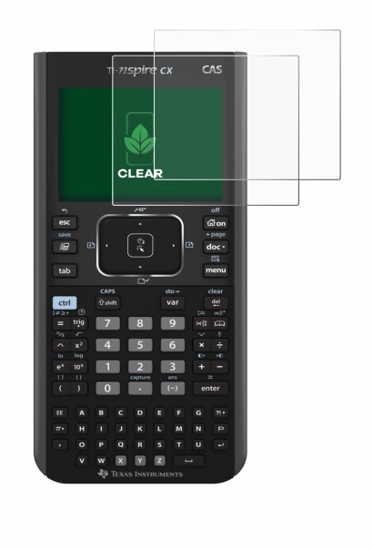 Image of the device Texas Instruments Nspire CX CAS with a wide variety of screen protectors.
