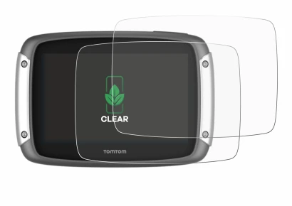 Image of the device TomTom Rider 400 with a wide variety of screen protectors.
