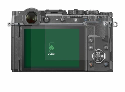 Image of the device Olympus PEN-F with a wide variety of screen protectors.