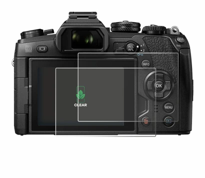 Image of the device Olympus OM-D E-M1 Mark II with a wide variety of screen protectors.