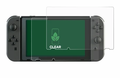 Image of the device Nintendo Switch with a wide variety of screen protectors.