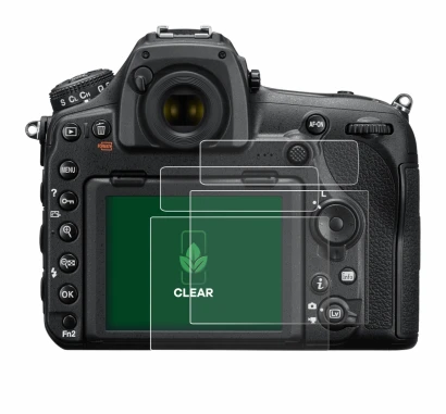 Image of the device Nikon D850 with a wide variety of screen protectors.