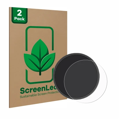 Front side of a product packaging with the brand logo ScreenLeaf. Next to it is the device Beeline Moto shown with the corresp
