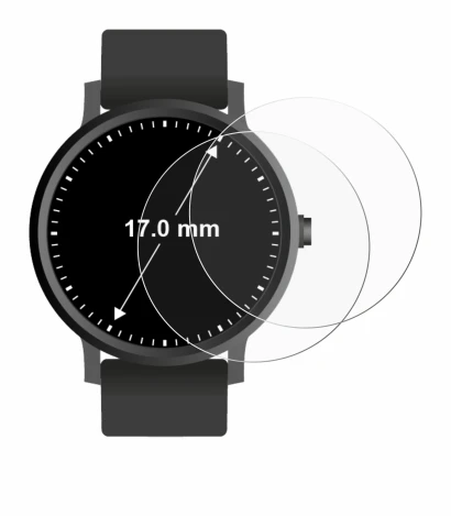 Image of the device Circular Displays (ø: 17 mm) with a wide variety of screen protectors.