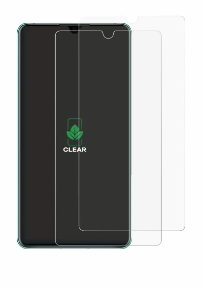 Image of the device Huawei P30 with a wide variety of screen protectors.