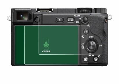 Image of the device Sony Alpha 6400 with a wide variety of screen protectors.