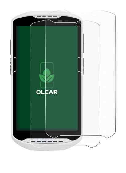 Image of the device Zebra TC57 with a wide variety of screen protectors.