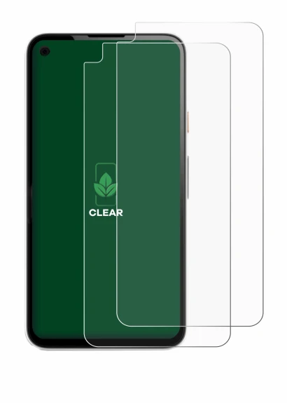 Image of the device Google Pixel 4a with a wide variety of screen protectors.