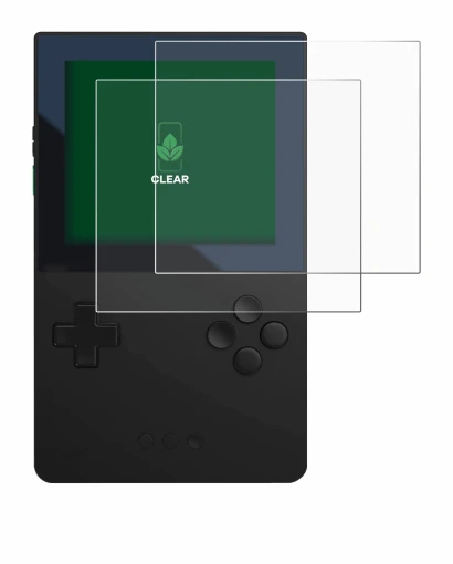Image of the device Analogue Pocket with a wide variety of screen protectors.