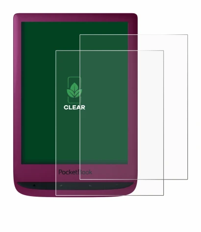 Image of the device PocketBook Touch Lux 5 with a wide variety of screen protectors.