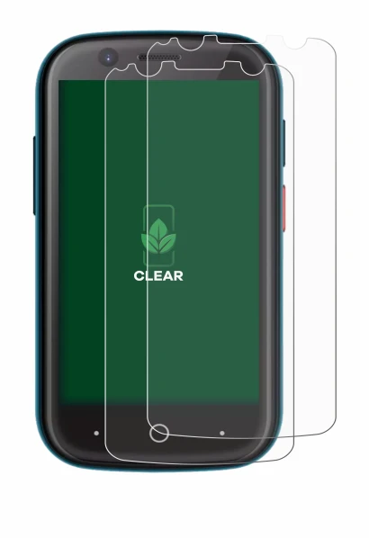 Image of the device Unihertz Jelly 2 with a wide variety of screen protectors.