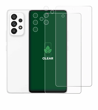 Image of the device Samsung Galaxy A53 5G (Front+Camera) with a wide variety of screen protectors.