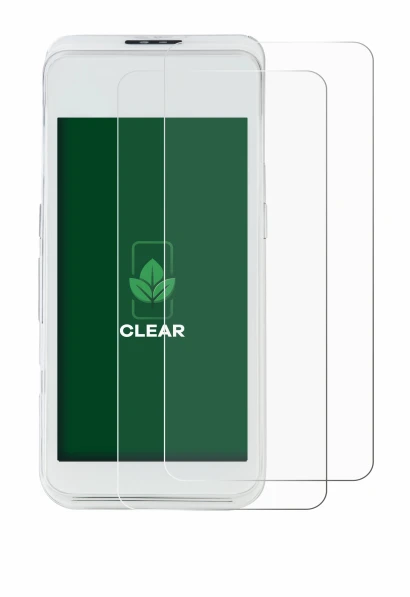 Image of the device Pax A920 Pro with a wide variety of screen protectors.