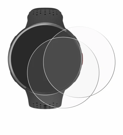 Image of the device Polar Pacer Pro with a wide variety of screen protectors.