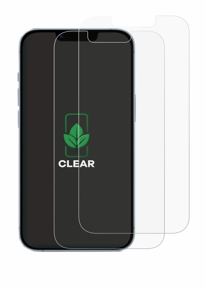 Image of the device Apple iPhone 14 with a wide variety of screen protectors.