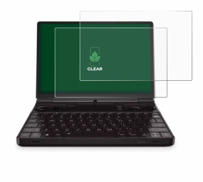 Image of the device GPD Win Max 2 with a wide variety of screen protectors.