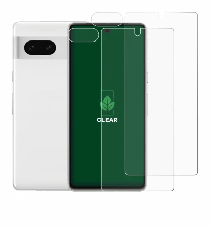Image of the device Google Pixel 7 (Front+Camera) with a wide variety of screen protectors.